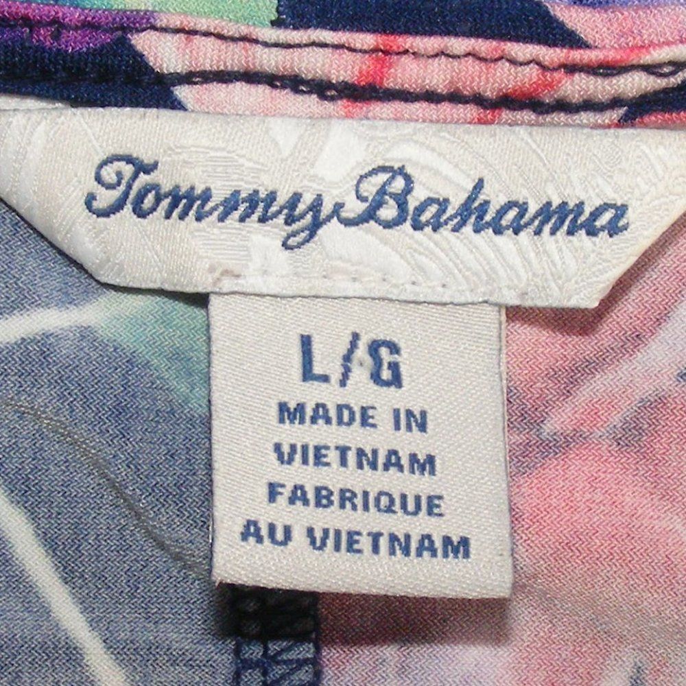 TOMMY BAHAMA Maxi Dress, L, Floral, Navy, Twist Front, Sleeveless - Picture 10 of 11
